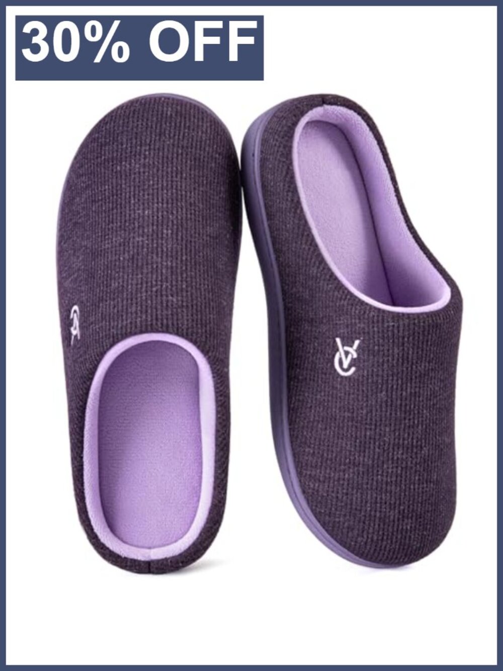 Waffle Knit Memory Foam Slippers Cozy Indoor Outdoor House Shoes